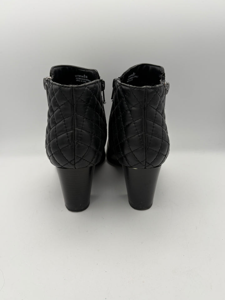Women’s Laura Ashley Size 8 Black Leather Ankle Boots
