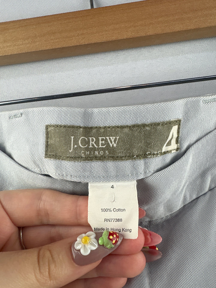 Women’s J.Crew Size 4 Pale Gray Chino Shorts