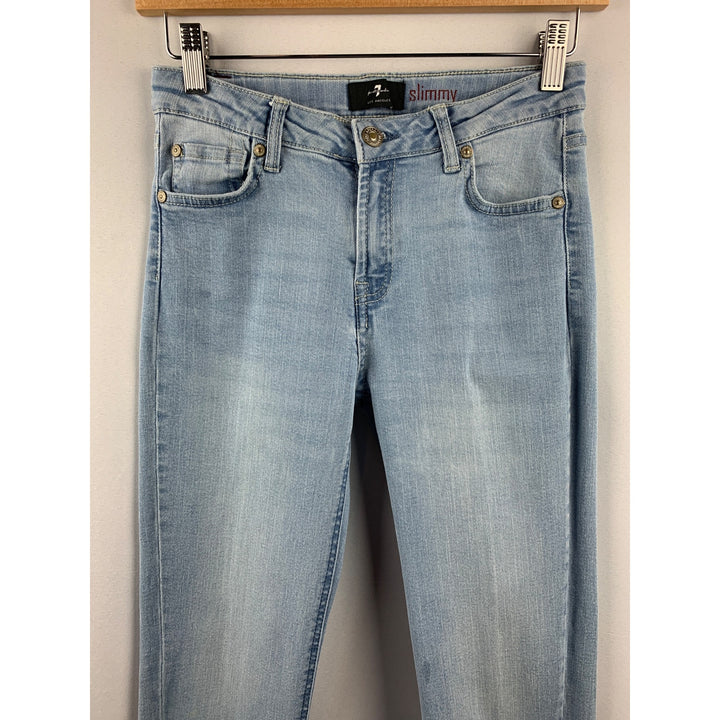 Women's For All Mankind Blue Skinny Jeans Size 14