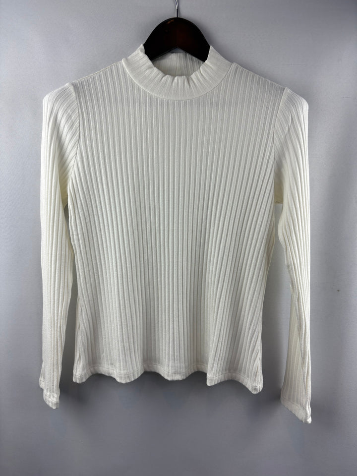 Women’s Liverpool Los Angeles Medium Cream Ribbed Sweater
