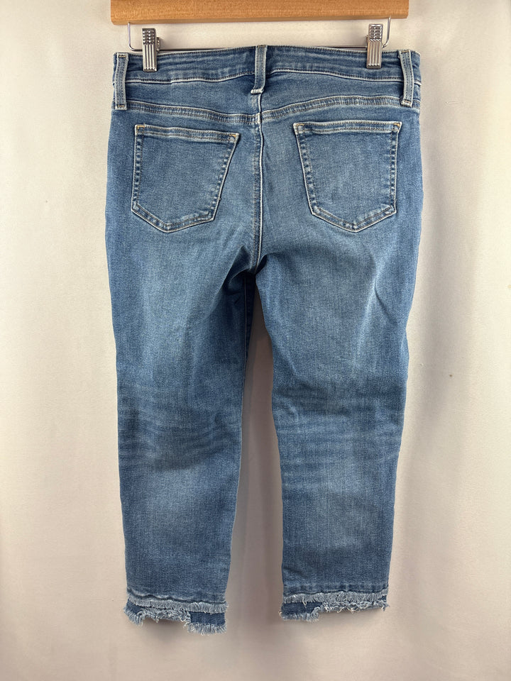 Women’s Chico’s Size Petite 4 Medium Blue Cutoff Capris