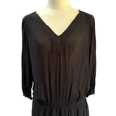 Women’s H&M Black Sheer Long Sleeve Blouse Sz 6