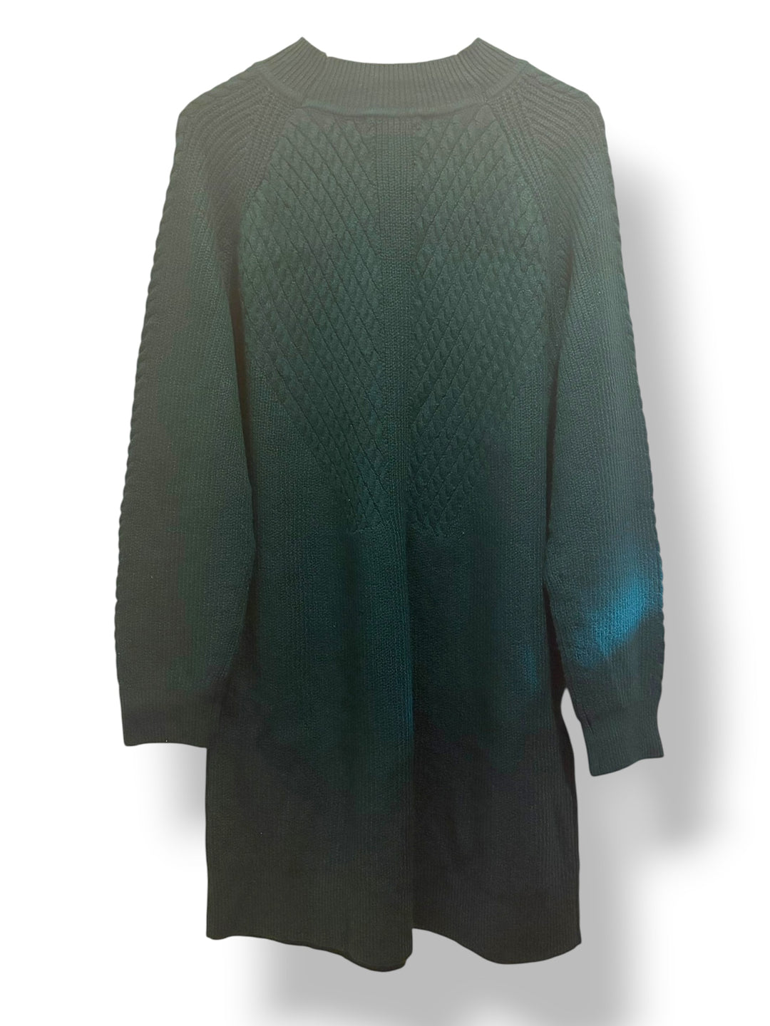 Banana Republic Hunter Green Cable Knit Sweater Dress XL NWT Dark Academia Librarian