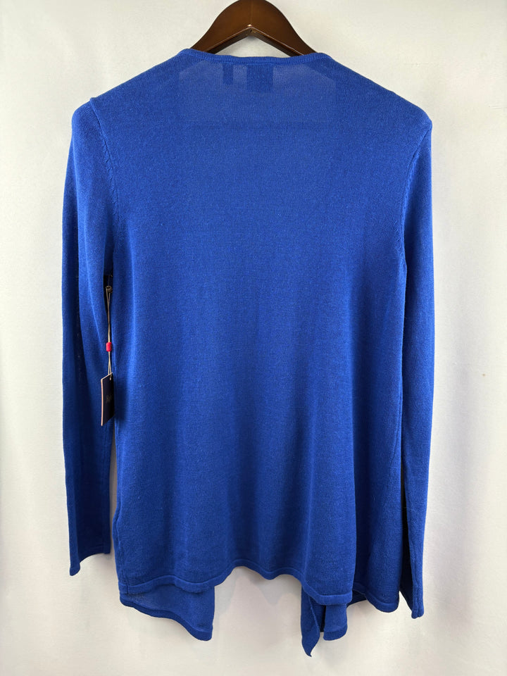 Women’s Rafaella Small Bright Blue Open Front Cardigan