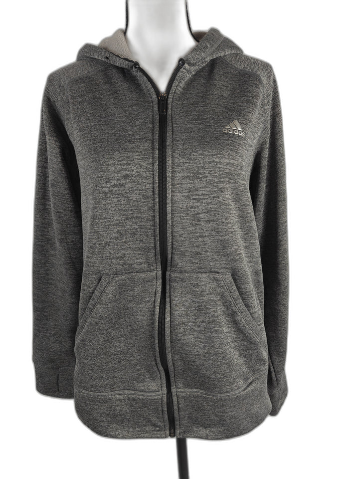 Women’s Adidas Full Zip Hoodie Gray Size M