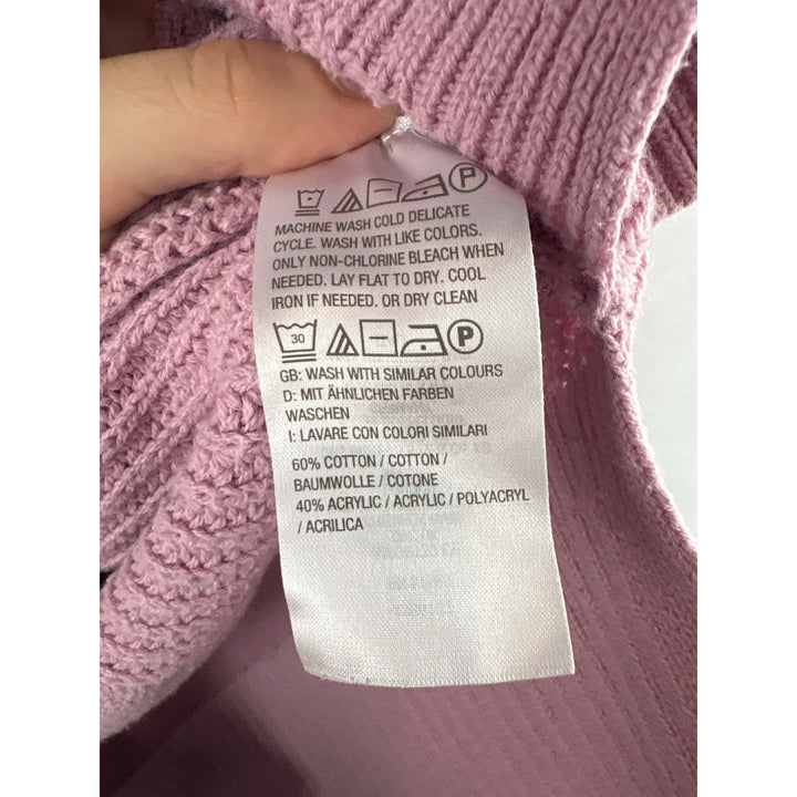 Isaac Mizrahi Live! Womens XS Pink Turtleneck Sweater Cotton Blend