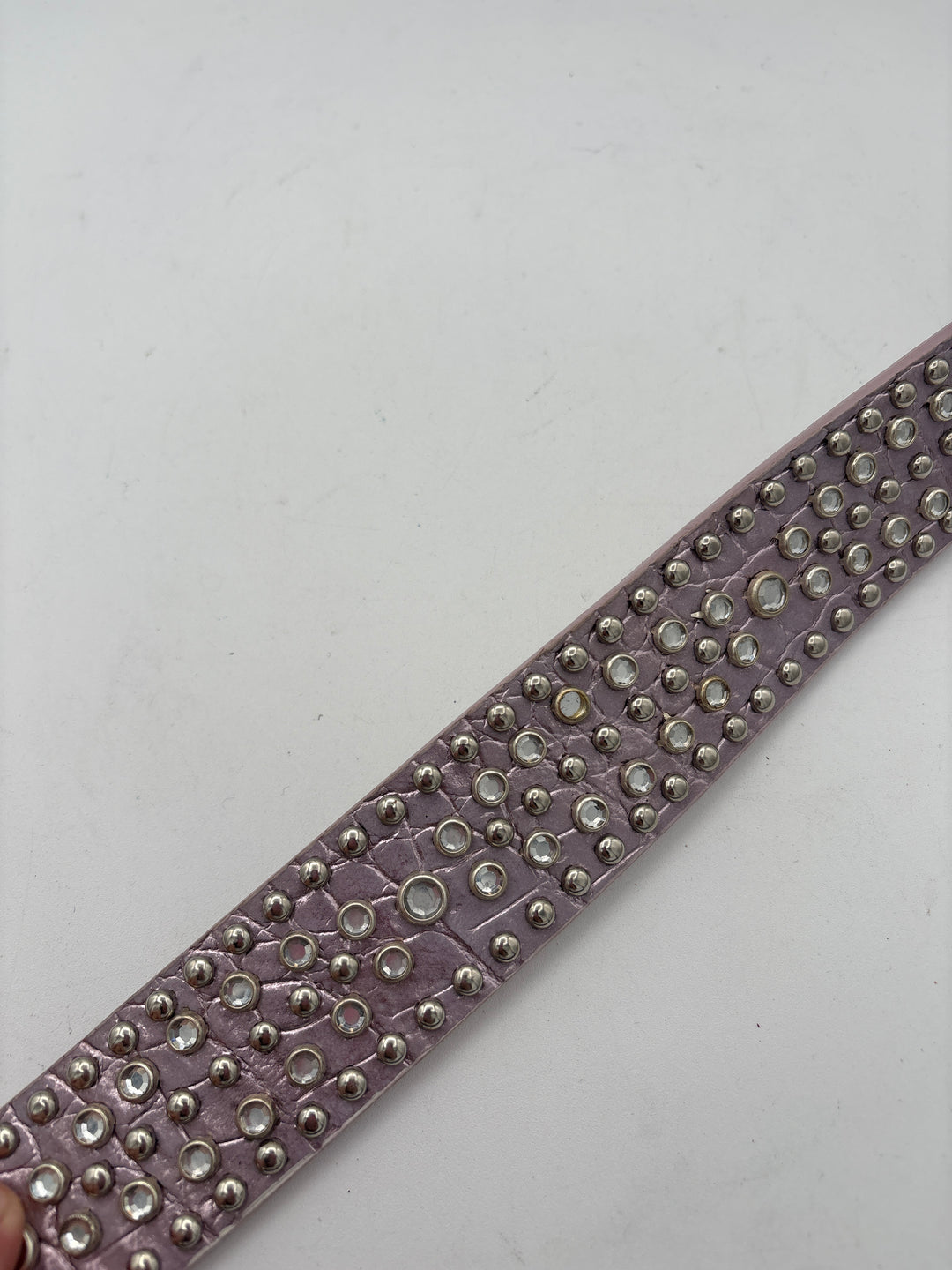 Women’s MontanaCo Small Pale Pink Western Bedazzled Belt
