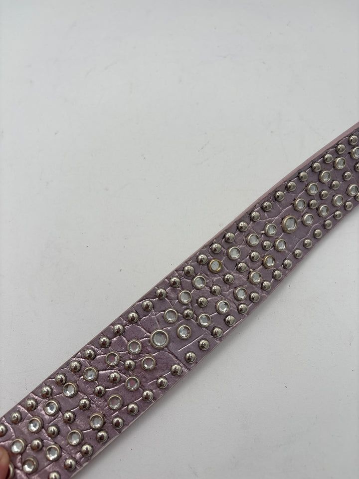 Women’s MontanaCo Small Pale Pink Western Bedazzled Belt