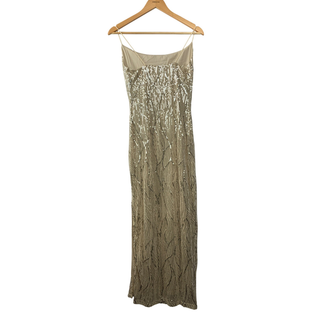 Women’s Fore Sequin Champagne Long Dress Size M