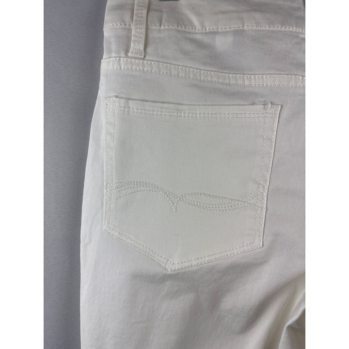 Faded Glory Classic White Denim Jeans Straight Leg Comfort Stretch Pants