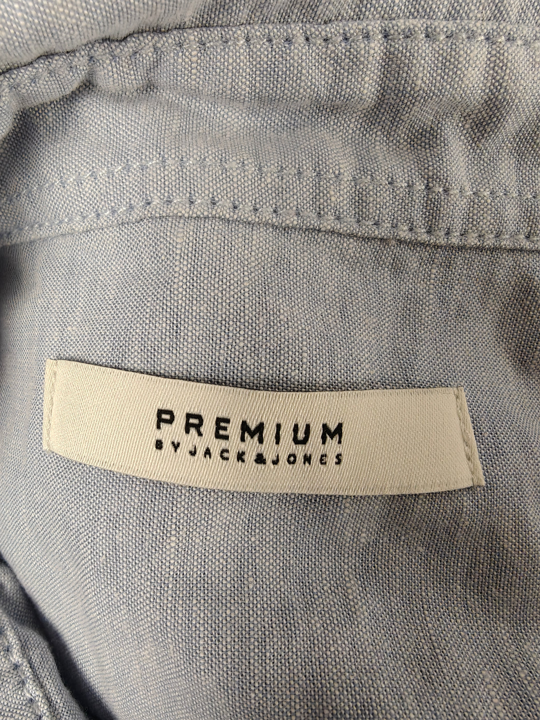 Mens Jack &amp; Jones Premium Button Down Shirt Blue Size L
