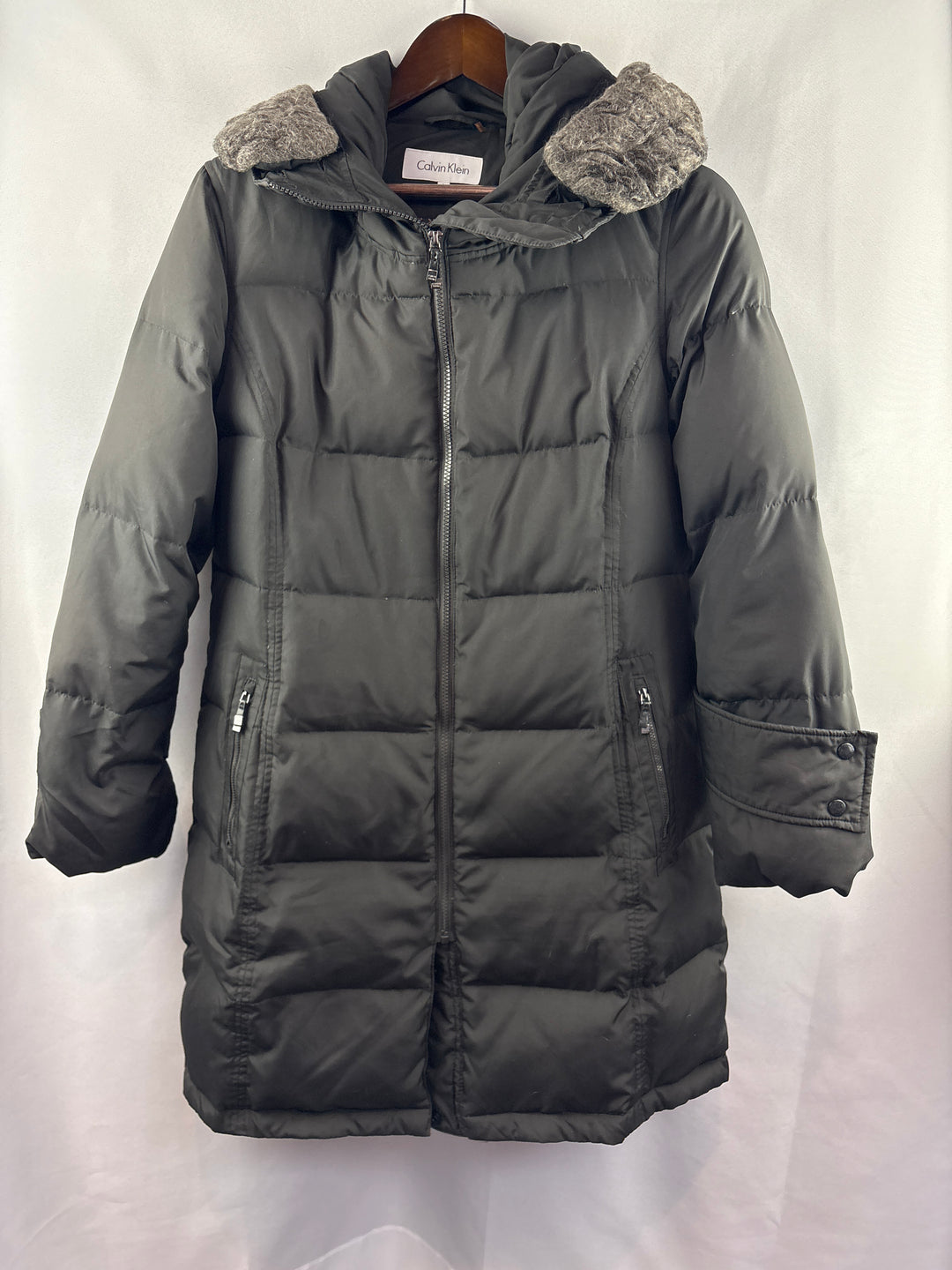 Women’s Calvin Klein Large Black Puffer Rain Coat