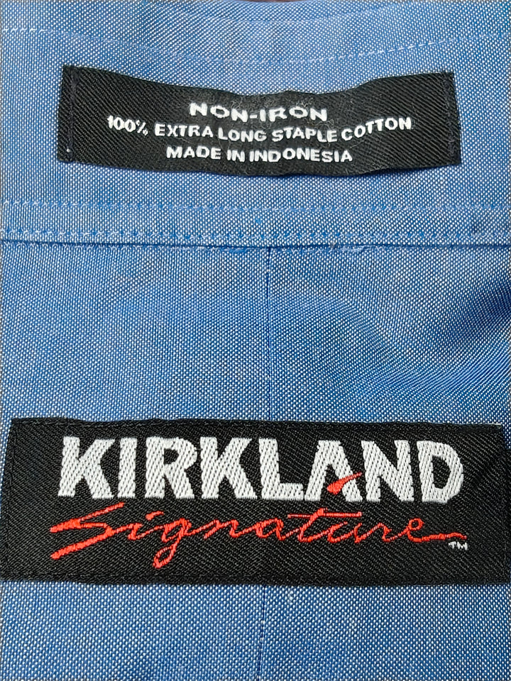 Men’s Kirkland Signature Dress Shirt Blue 17-36