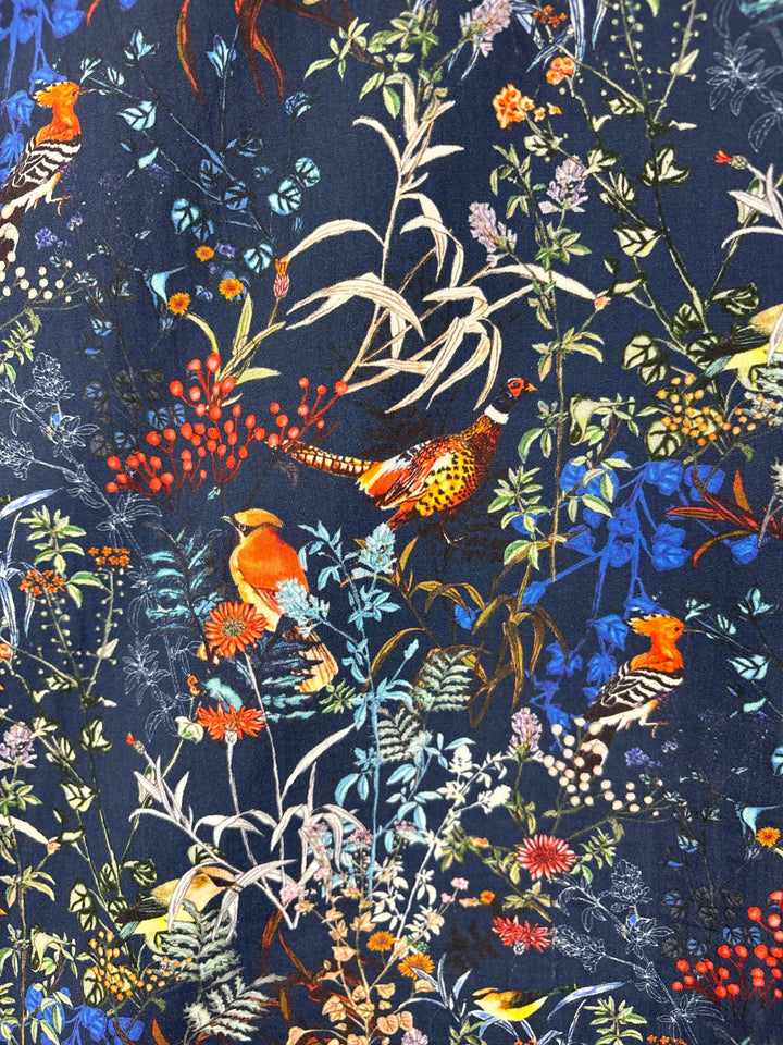 Women’s Von Landen Size 16/18  Navy Bird Patterned Button Up