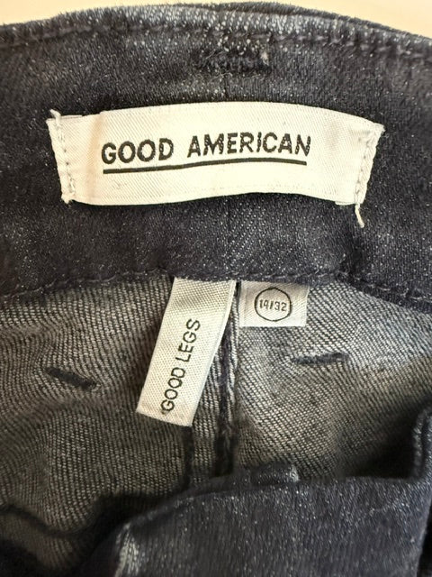 Good American Good Legs Skinny Jeans (Dark Wash, Stretch, 28” Inseam) Sz14/32