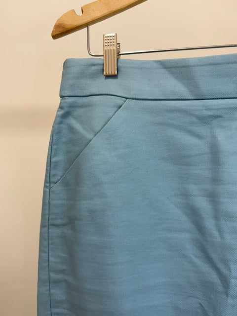 J.Crew “The Pencil Skirt” – Light Blue 100%Cotton Sz12