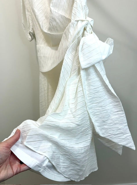 Nine West White Knight One‑Shoulder Fit &amp; Flare Mini Dress SzXL NWT