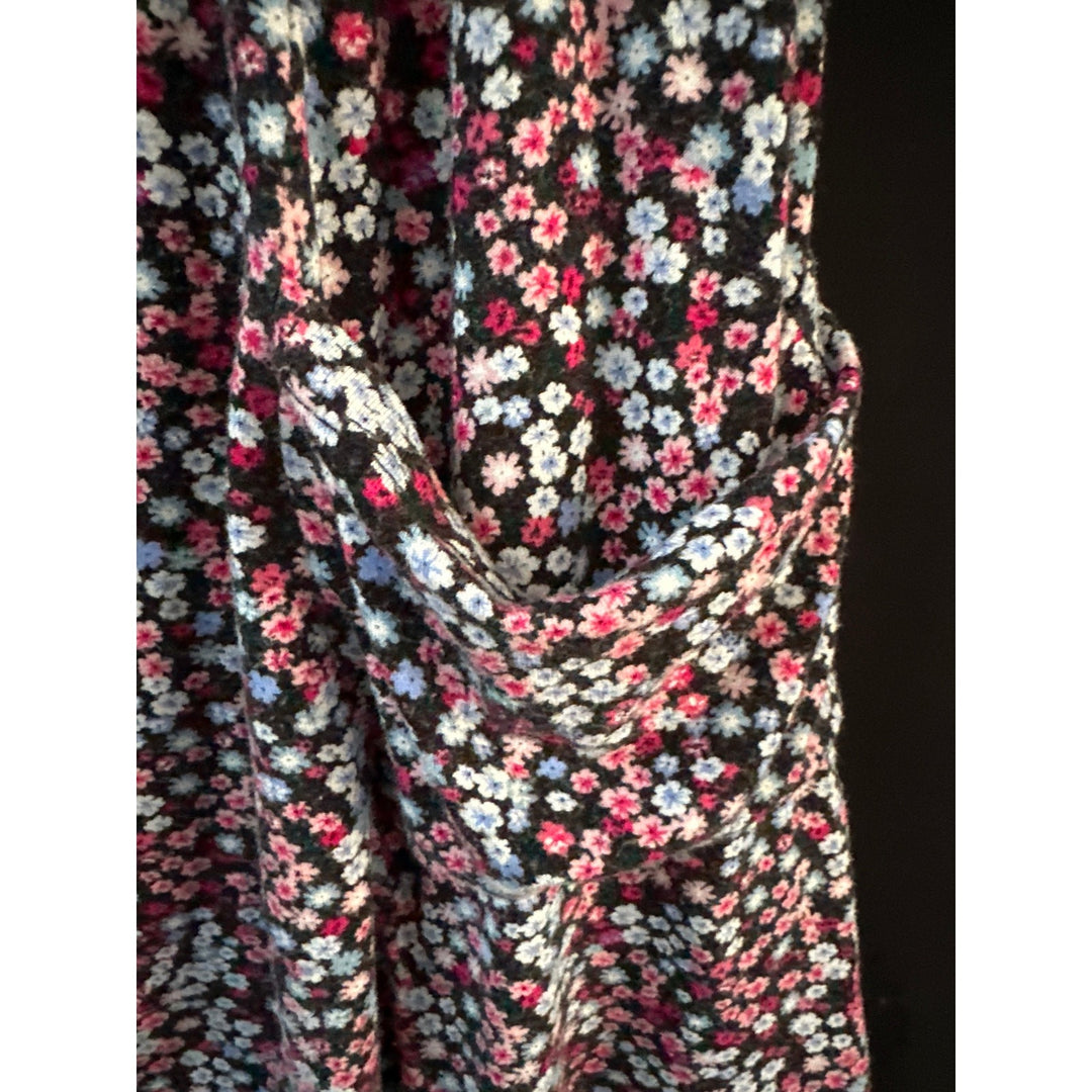 Margaret M Sporty Floral Miniskirt w/drawstring Sz L