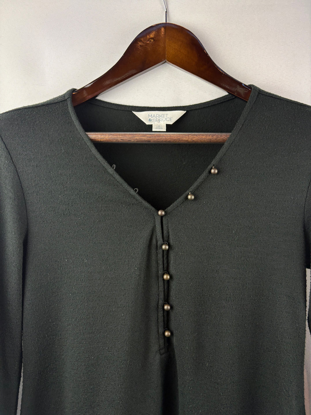 Women’s Market & Spruce Small Black V-Neck Sweater