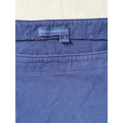 Fresh Produce Womens Blue Cotton Tank Top Size 1X