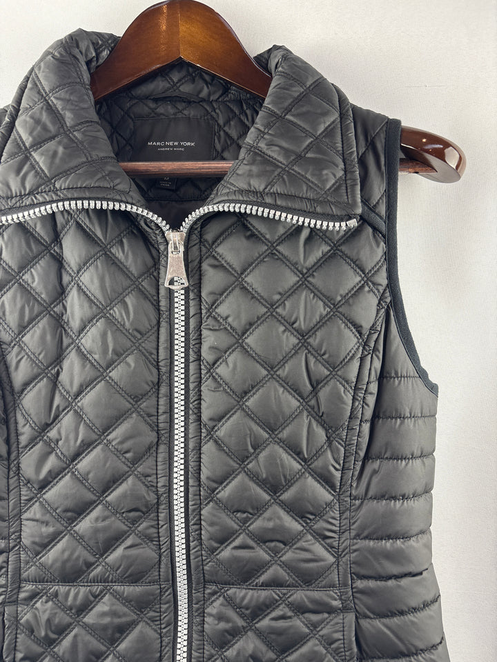 Women’s Marc New York Medium Black Quilted Puffer Vest