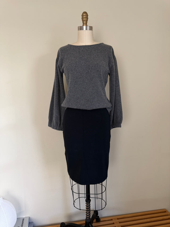 Calvin Klein Collection Black Rib Knit Pencil Skirt Size S