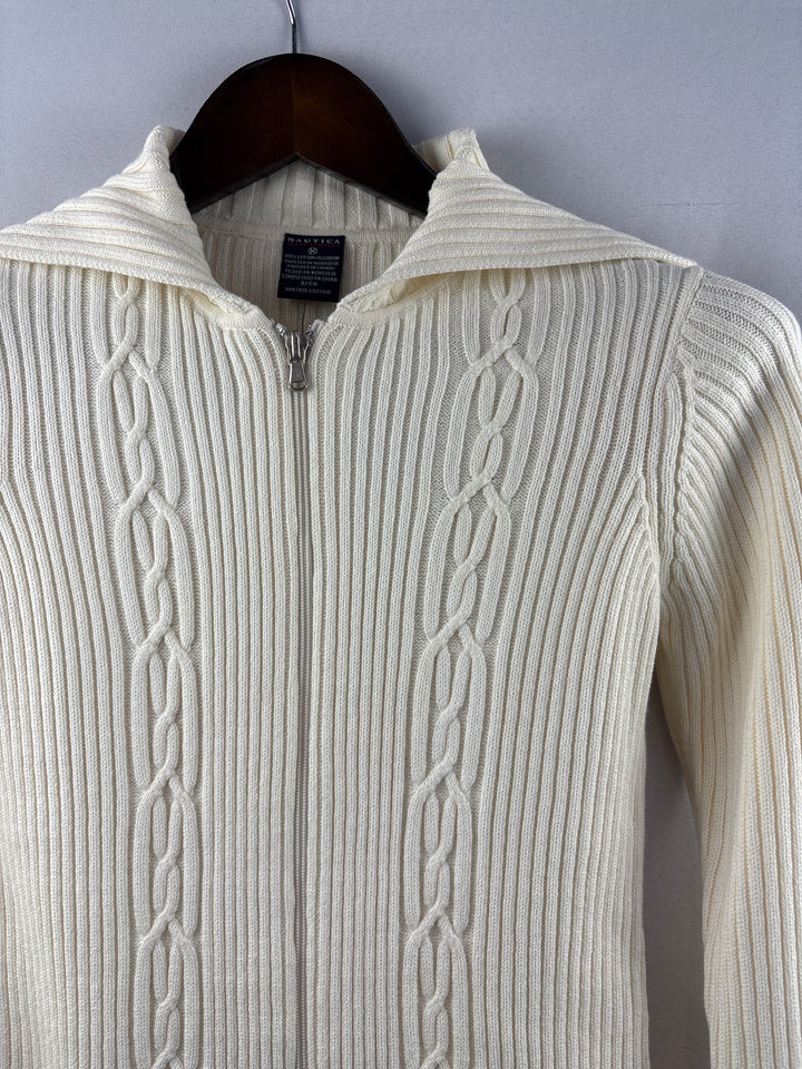 Women’s Nautica Jeans Co. Small Cream Zip Sweater