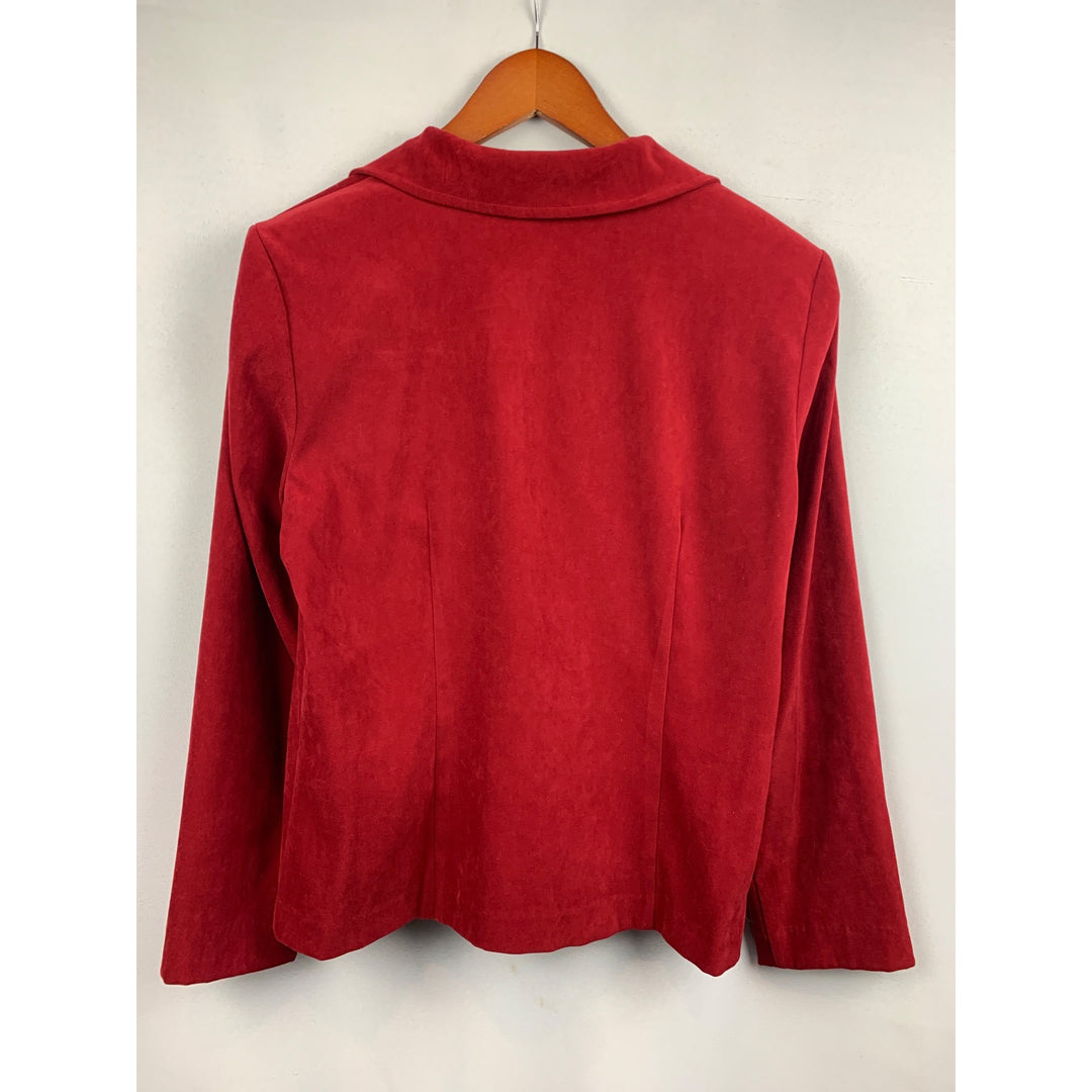 AGB Byer California Red Zip-Up Jacket Womens M Polyester/Spandex