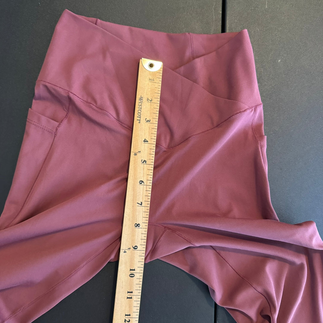 NWT Women's Halara Burgundy Colored 7/8 Length Athletic Leggings, Size Small