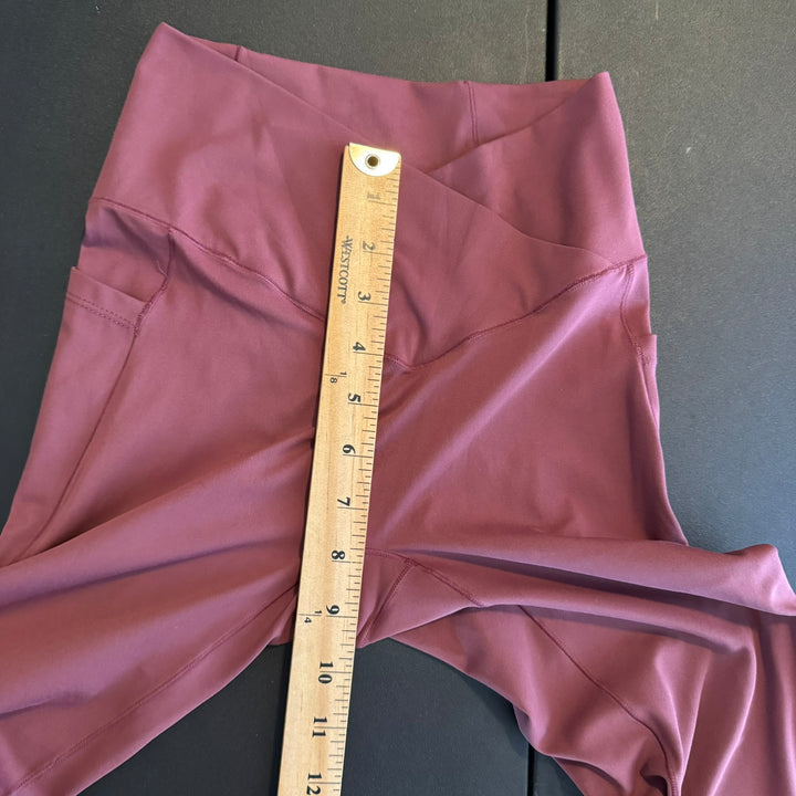 NWT Women's Halara Burgundy Colored 7/8 Length Athletic Leggings, Size Small