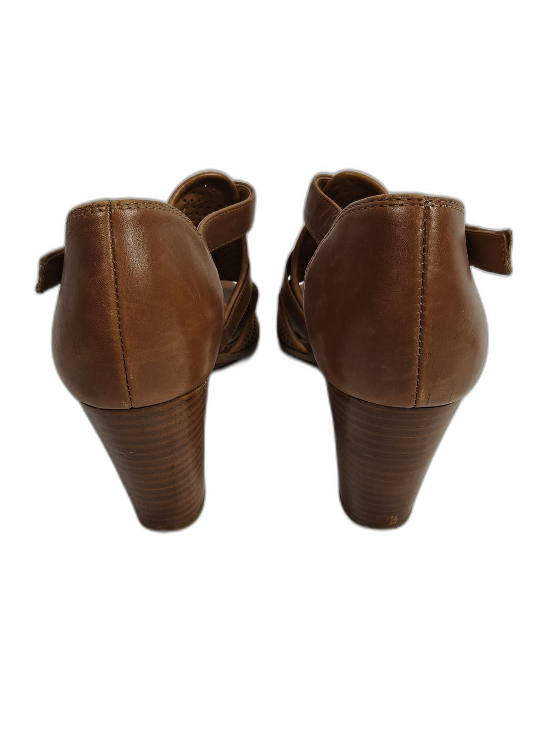 Womens Naturalizer Heeled Sandals Brown Size 7.5