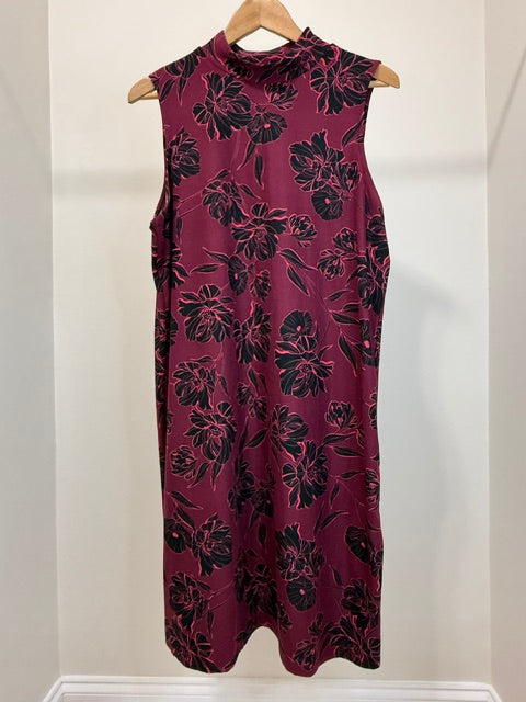 Apt. 9 Floral Mock Neck Sleeveless Dress SzXL