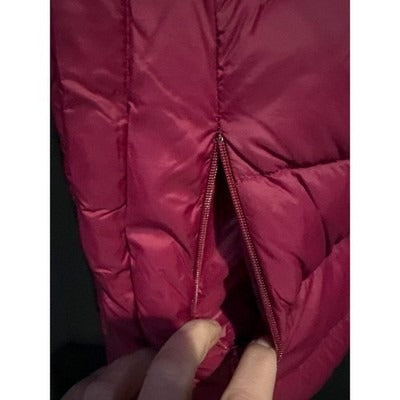 Market & Spruce Maroon Down Puffer Vest Sz L