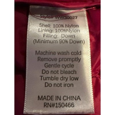 Market & Spruce Maroon Down Puffer Vest Sz L