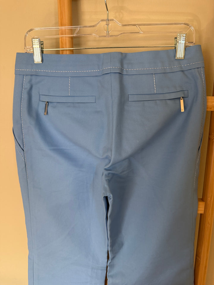 Vintage Louis Vuitton Marc Jacobs Era Blue Contrast Stitch Wide Leg Pants Size 38