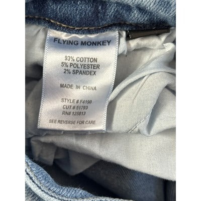 Flying Monkey Light Wash Distressed High-Rise Jeans