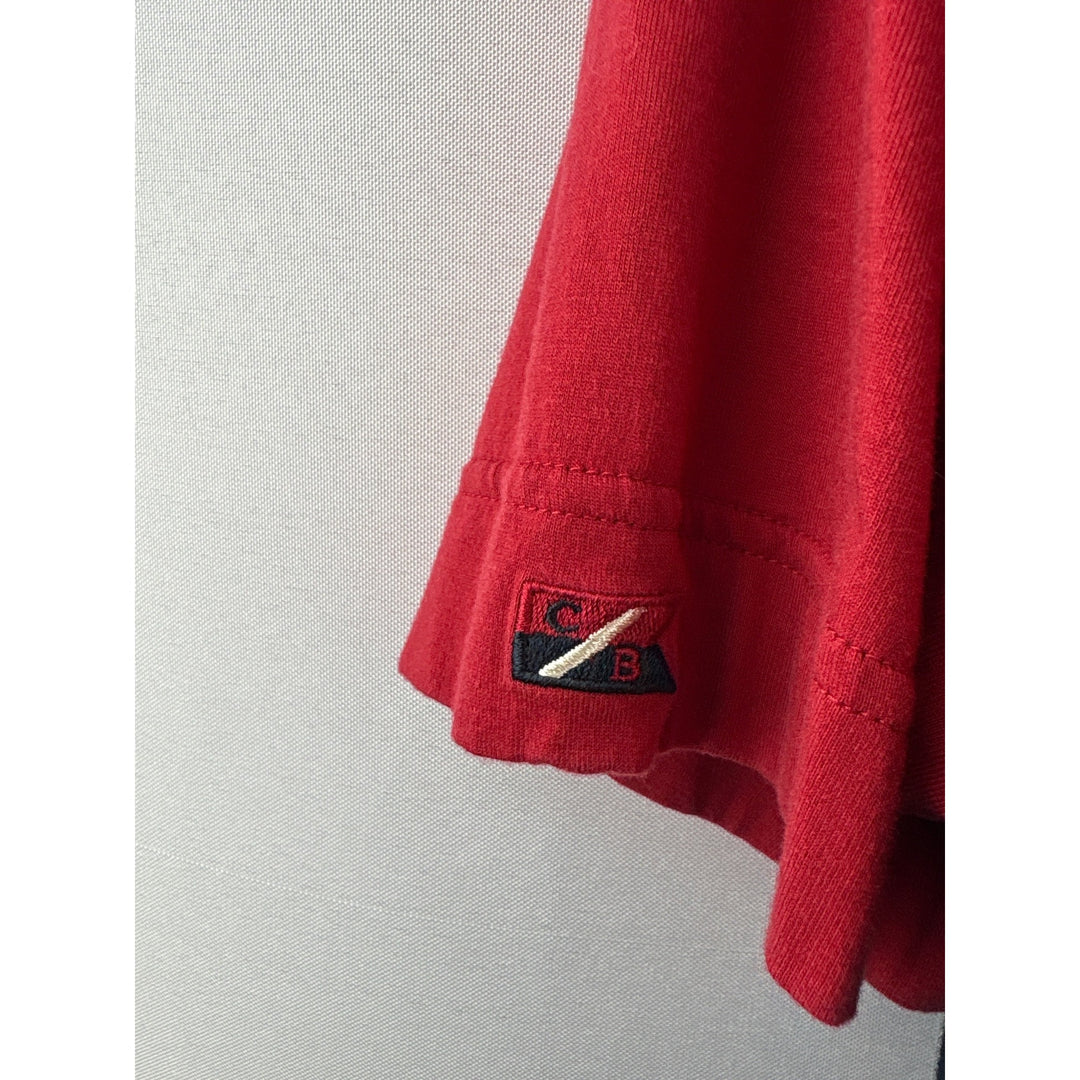 Men’s Vintage Cutter & Buck Large Half-Zip Red & Blue Polo Shirt
