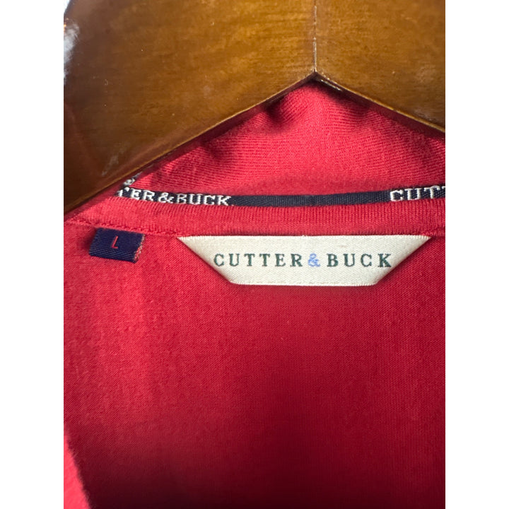 Men’s Vintage Cutter & Buck Large Half-Zip Red & Blue Polo Shirt