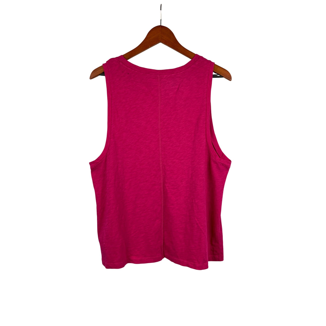 J.Crew Girlfriend Tank XL Pink Sleeveless Top 100% Cotton