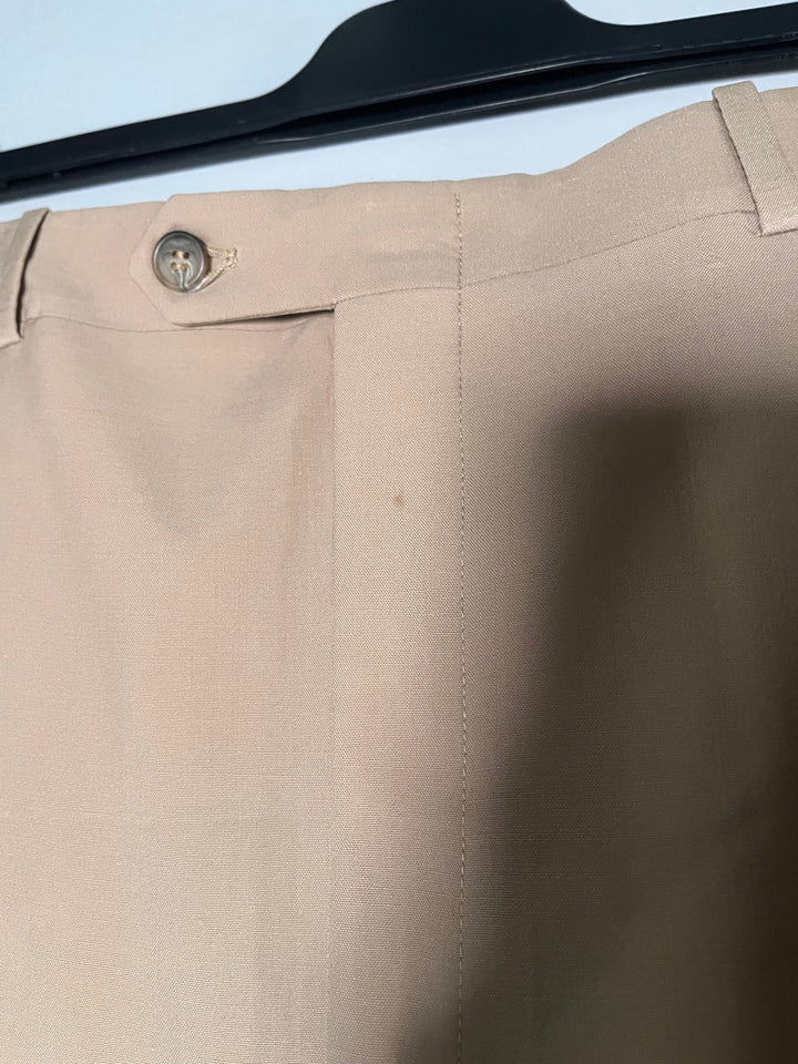 Men's Barry Bricken Pleated Dress Pants Khaki Size Large