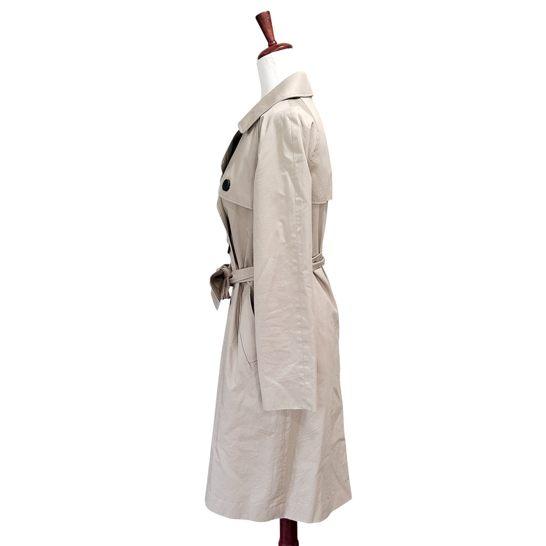 Everlane Small The Modern Trenchcoat Women's Double Breasted Preppy Khaki Long Belted
