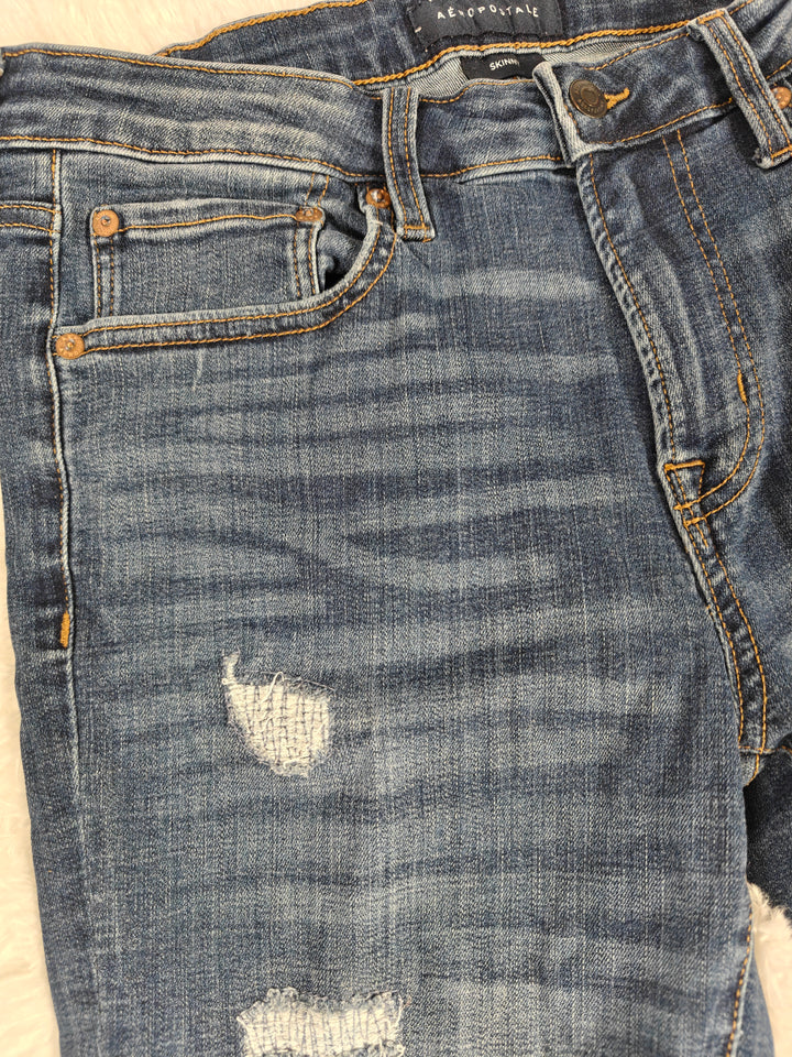 Mens Aeropostale Skinny Distressed Blue Jeans 32x32