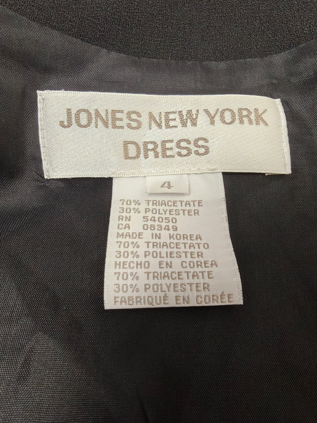 Women’s Jones New York Wrap Dress Black Size 4