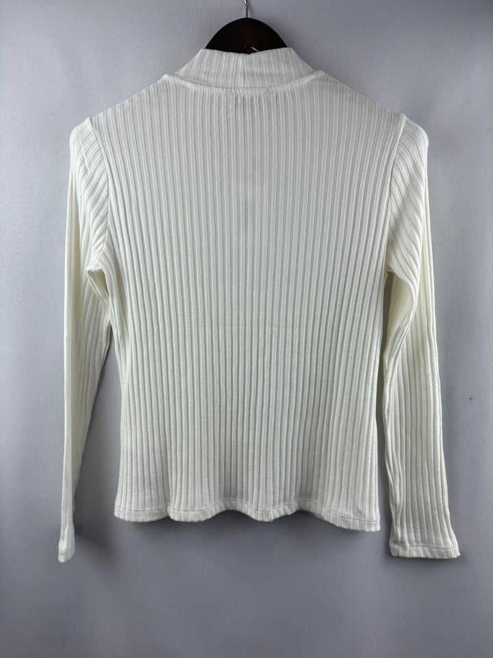 Women’s Liverpool Los Angeles Medium Cream Ribbed Sweater