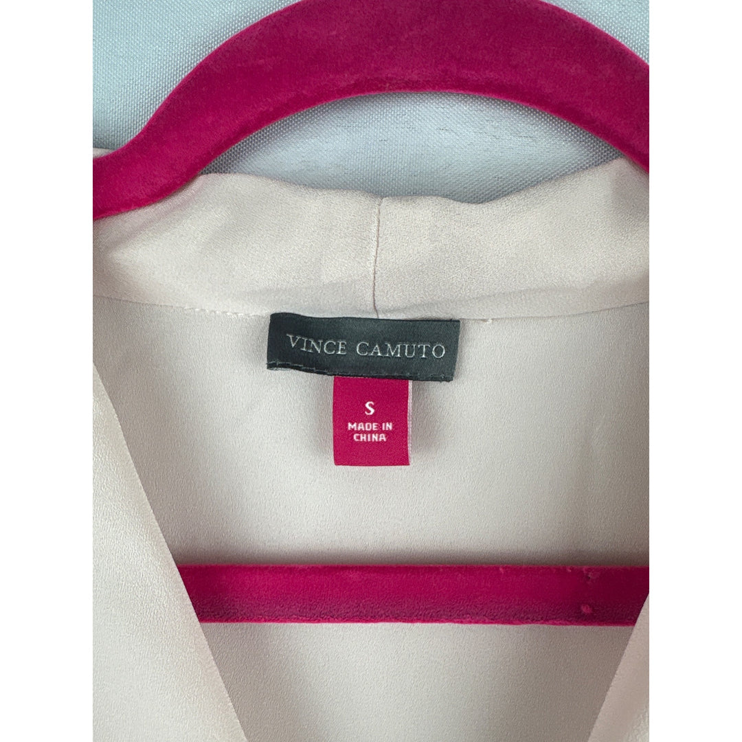 Vince Camuto Womens Cold Shoulder Blouse Size S Light Pink Polyester Made In China