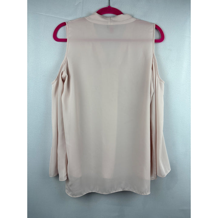 Vince Camuto Womens Cold Shoulder Blouse Size S Light Pink Polyester Made In China