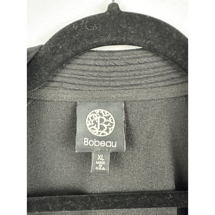 Women’s Bobeau Size XL Black Sweater with Ribbed Cuffs