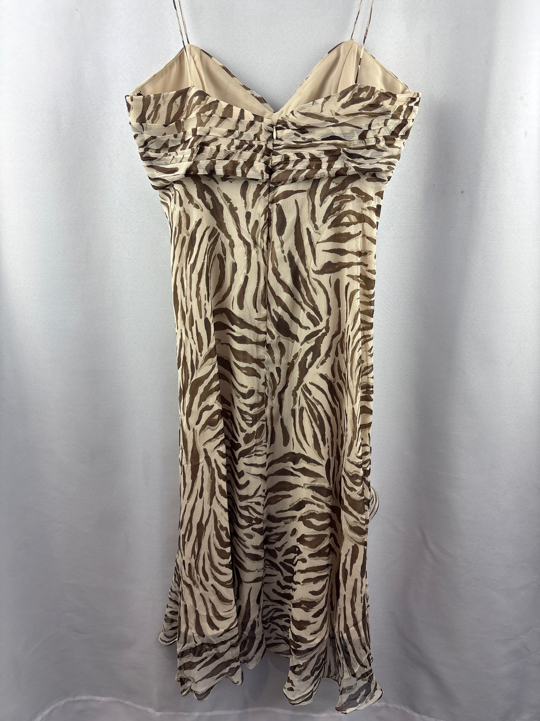 Women’s Milly Size 10 Brown & Tan Animal Print Cocktail Dress
