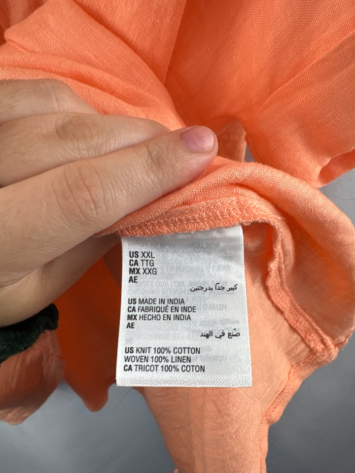 Women’s Charter Club XXL Pale Orange Button Up Blouse