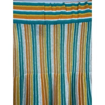 Stefanel Blue/Yellow/Orange/White Striped Strapless Sundress OR Maxi Skirt EuroM